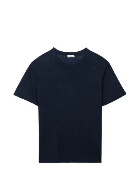 SANDRO certified linen T-shirt Blue SHPTS00222