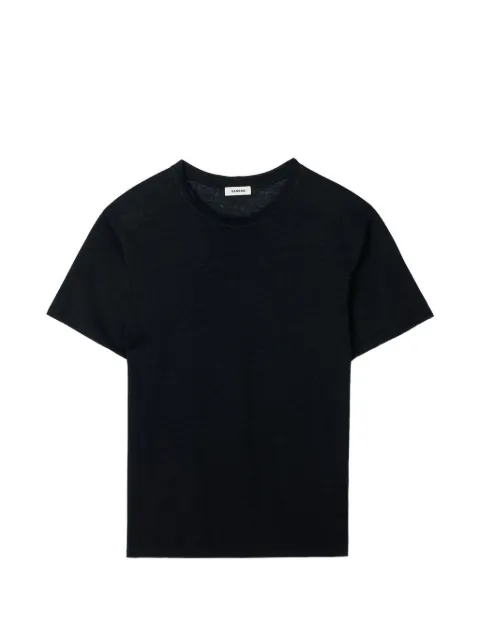 SANDRO certified linen T-shirt Black SHPTS00222