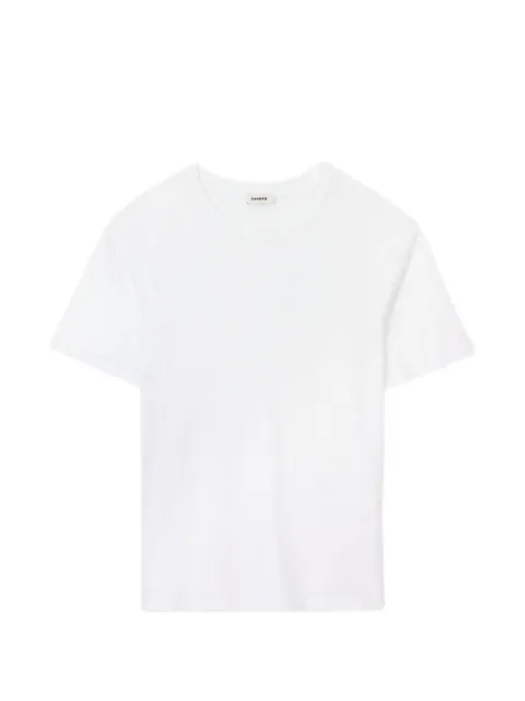 SANDRO certified linen T-shirt White SHPTS00222