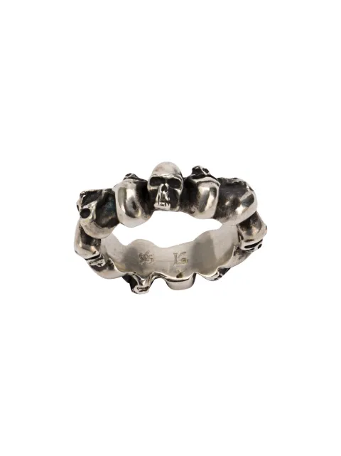 WERKSTATT:MÜNCHEN Multi Skull ring Silver M1920
