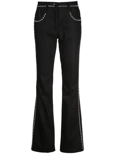 Giambattista Valli stud embellished flared trousers Black 19SSSVCI340RC01HCO
