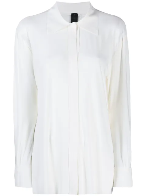 Norma Kamali concealed button shirt White KK1296PL031037