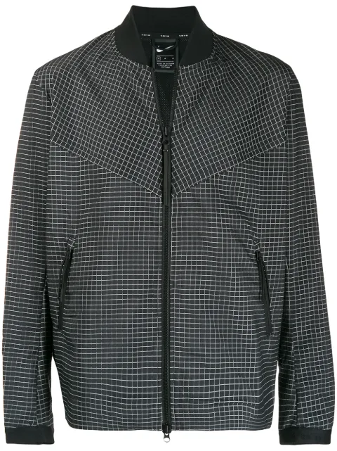 Nike check bomber jacket Black AR1578