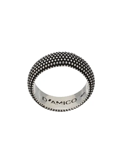 D'amico thick embossed ring Silver SAU0060147360