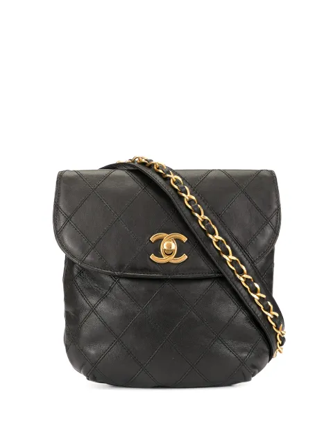 CHANEL Pre-Owned flap belt bag Black DIOD