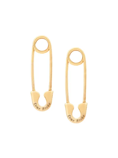 True Rocks safety pin stud earring Gold GOLDSAFETYPINEARRINGPAIR