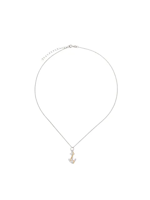 True Rocks anchor necklace Silver SMALLTWOTONEANCHORSILVERGOLD
