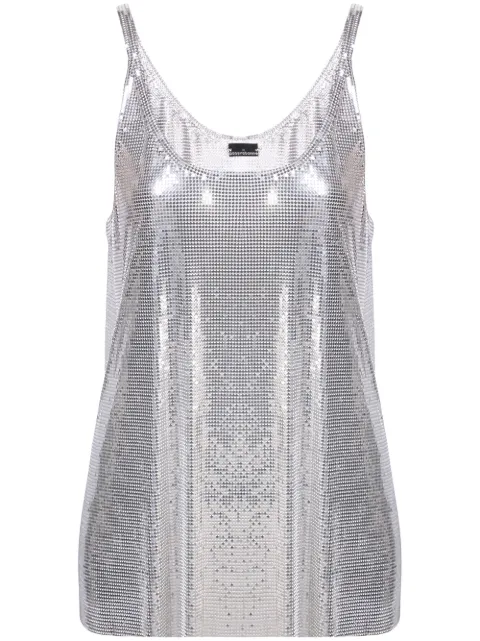 Rabanne metallic mesh tank Silver 19EITO039MH0060