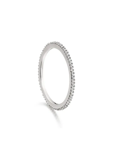 Monica Vinader Skinny Eternity Diamond ring Silver SSRGETNYDIA