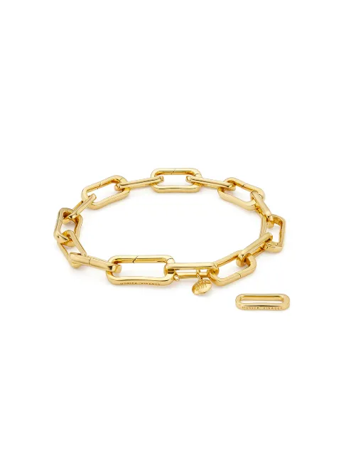 Monica Vinader Alta Capture Charm bracelet Gold GPBLCBHONON