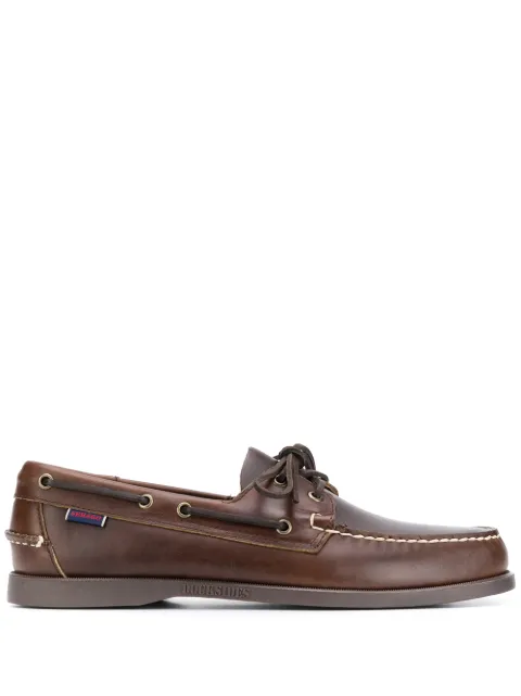 Sebago contrast stitch boat shoes Brown 70000G0DOCKSIDESPORTLANDWAXED930