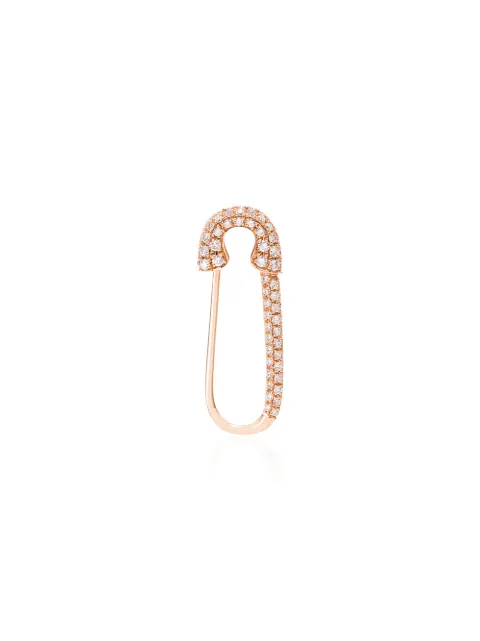 Anita Ko 18kt rose gold safety pin diamond earring Pink AKSFTPRGL
