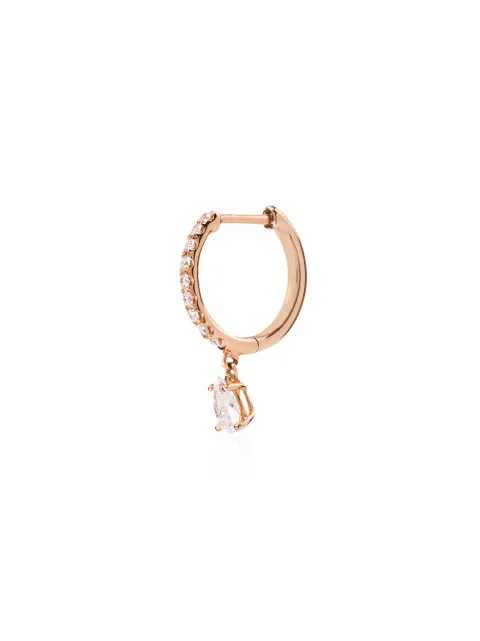 Anita Ko 18kt rose gold diamond hoop earring Pink AK1HPRG