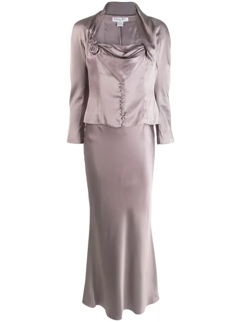 Christian Dior Pre-Owned 1990s two-piece skirt suit Grey DIO441