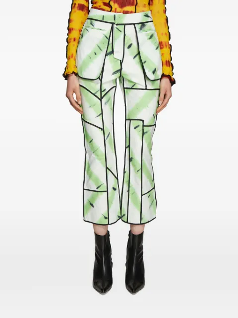 Asai patchwork trousers Green SS19T10