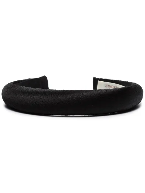Jennifer Behr Tori hammered silk headband Black 15BA3BLACK