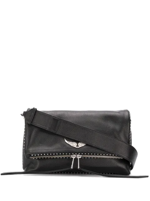 Zadig&Voltaire Rocky foldover crossbody bag Black WHAP2019F0