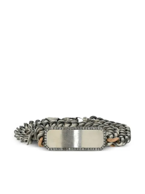 Sylva & Cie 18K rose gold Plate Wrap rounds bracelet Silver B2473718