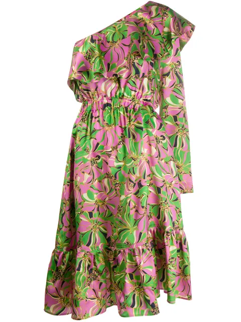 La DoubleJ Boogie one shoulder dress Green DRE0075RAS001CAR0001