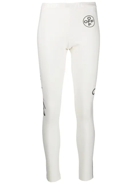 Off-White graphic print leggings White OWCD009S19E020770110
