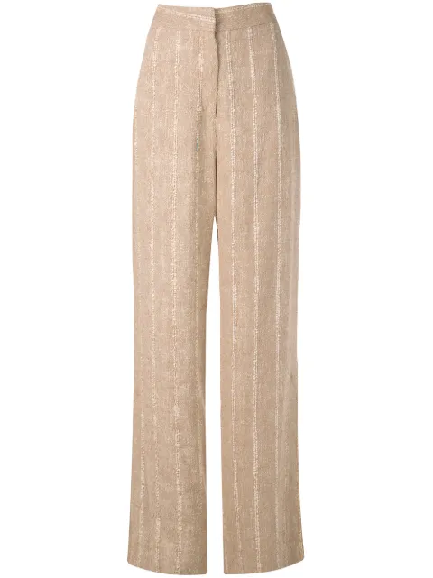 VOZ raw wide trousers Brown VB08