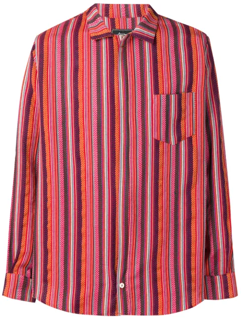 Paura embroidered stripe shirt Purple 01PM6011M12604