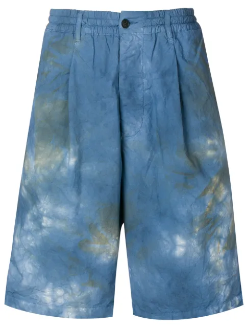 Paura tie-dye bermuda shorts Blue 01DP5006M05915