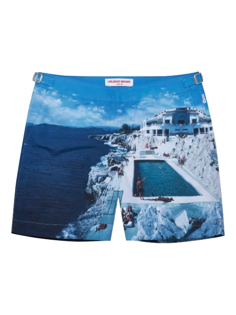 Orlebar Brown Bulldog Hulton print swim shorts Blue 263115