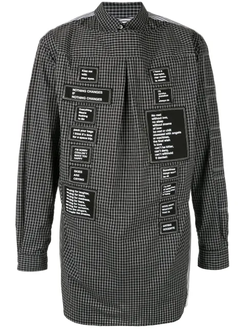 Takahiromiyashita The Soloist deconstructed patch logo shirt Black SJ0011BSS19