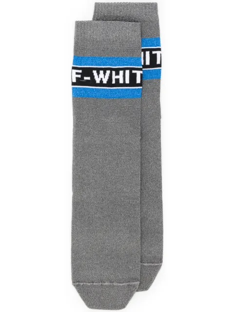 Off-White logo stripe socks Grey OWRA012R19B080730910