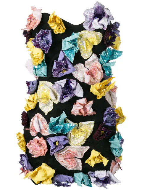 The Attico strapless embellished mini dress Black 191WC467H017