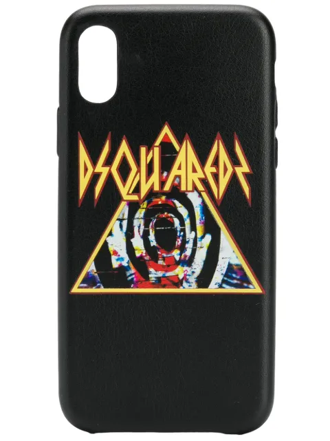 DSQUARED2 Rock logo iPhoneX case Black ITM006835801513