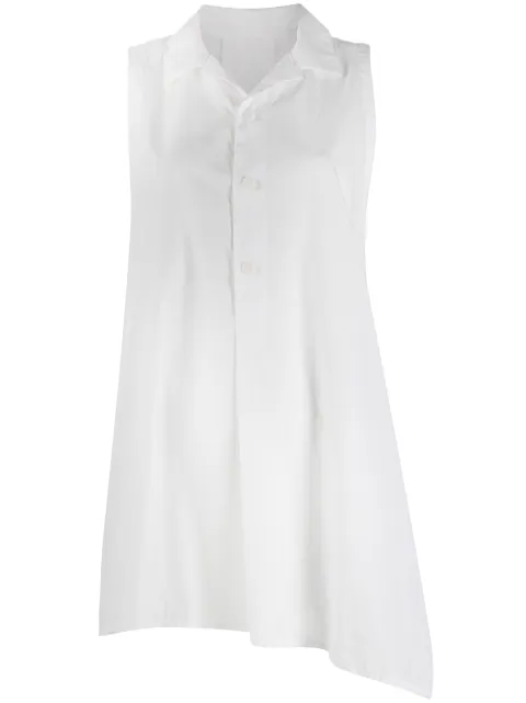Y's sleeveless asymmetric shirt White YHB070011