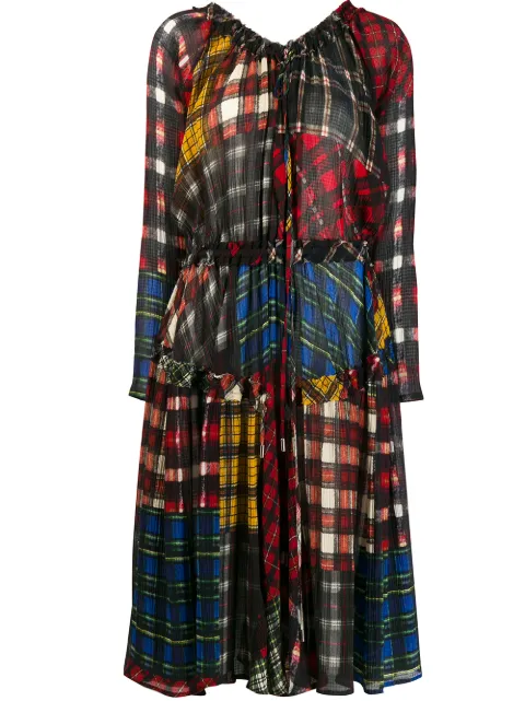 DSQUARED2 multi-check pattern dress Red S75CV0092S52156