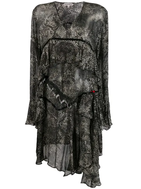 Giacobino snake print dress Black GBS19405