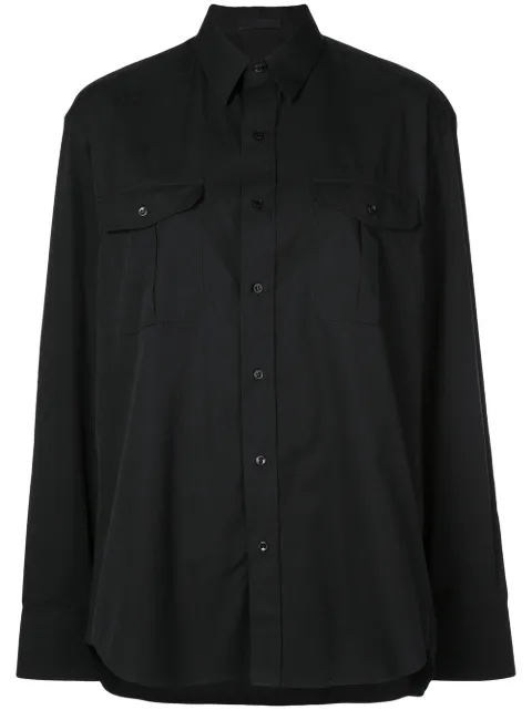 WARDROBE.NYC Release 03 tailored poplin shirt Black W5002R03