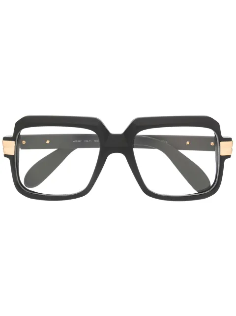 Cazal square frame glasses Black 607