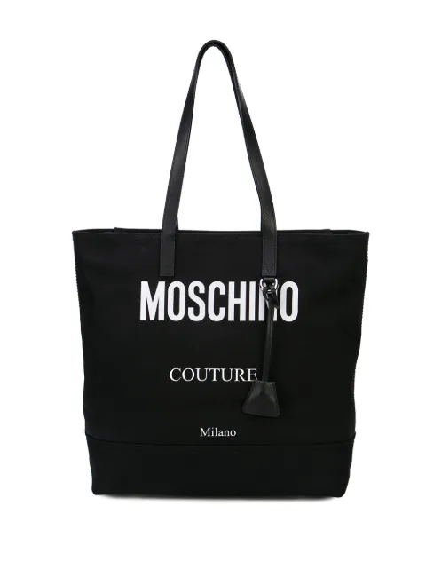 Moschino contrast logo tote bag Black A74238201
