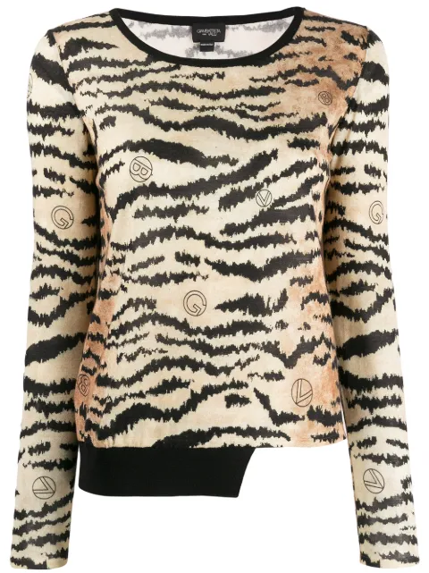 Giambattista Valli tiger print jumper Neutrals 19SSSVCM020350CM