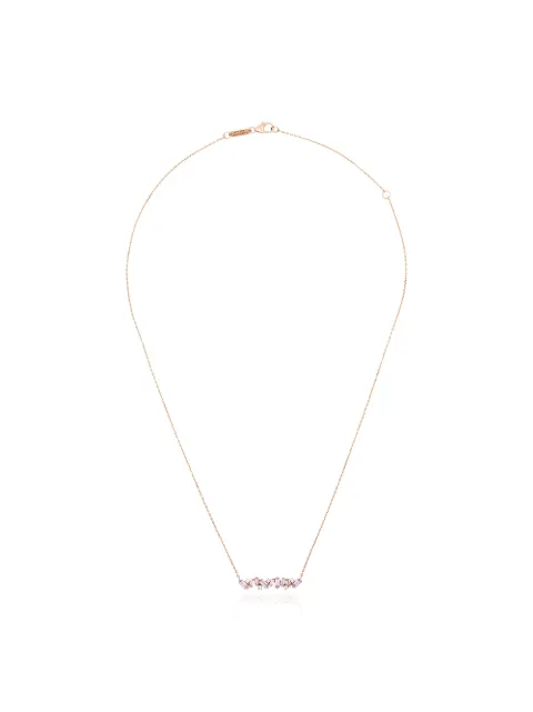 Suzanne Kalan 18kt rose gold sapphire bar necklace Pink BAP454RG