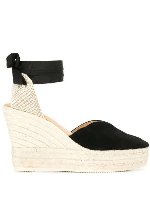 Manebi 110mm Hamptons espadrilles Black K10WH