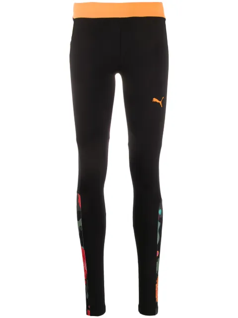 PUMA contrast waistband leggings Black 57822201