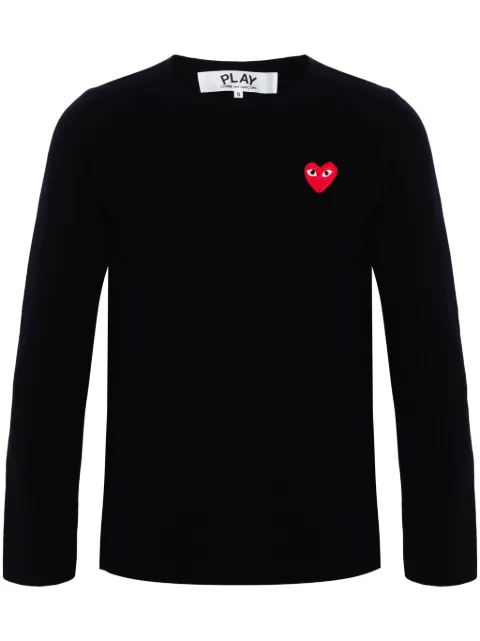 Comme Des Garçons Play embroidered logo jumper Blue P1N068