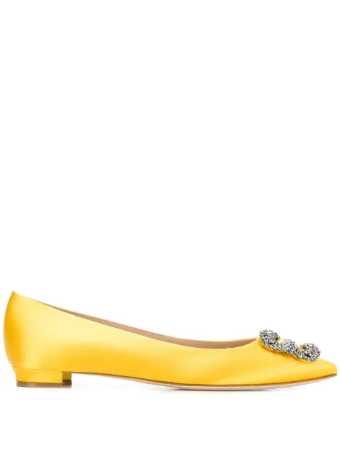 Manolo Blahnik Hangisi ballerinas Yellow 9XX0348