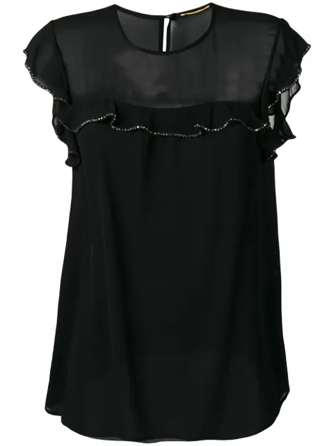 Saint Laurent crystal embellished blouse Black 551324Y059R