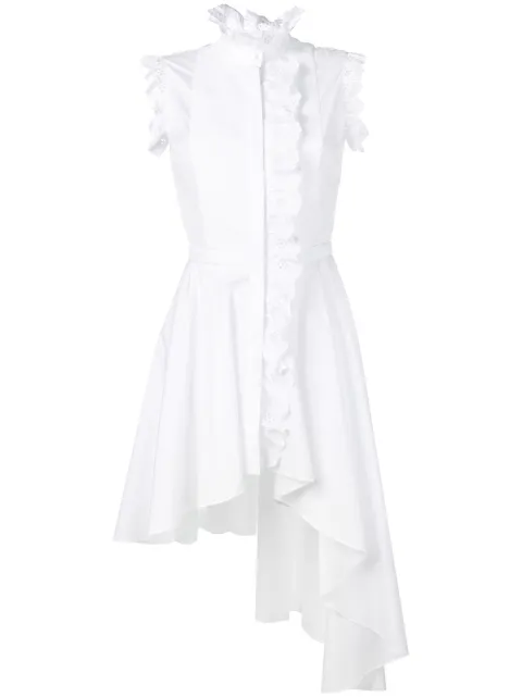 Alexander McQueen broderie anglaise trim dress White 571778QMA06