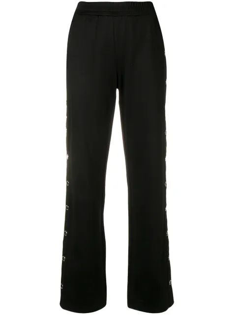 Michael Michael Kors metallic button trousers Black MH83H46B9S