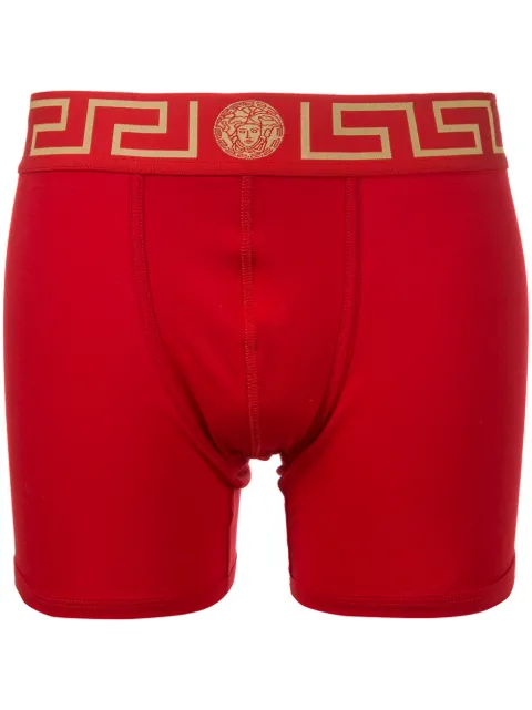 Versace Greca Border long boxers Red AU10028AC00059