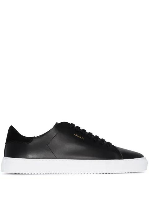 Axel Arigato Clean 90 logo-stamp suede-panel sneakers Black 28115
