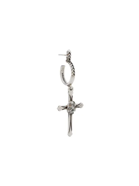 Emanuele Bicocchi Cross hoop earring Silver CRCE4